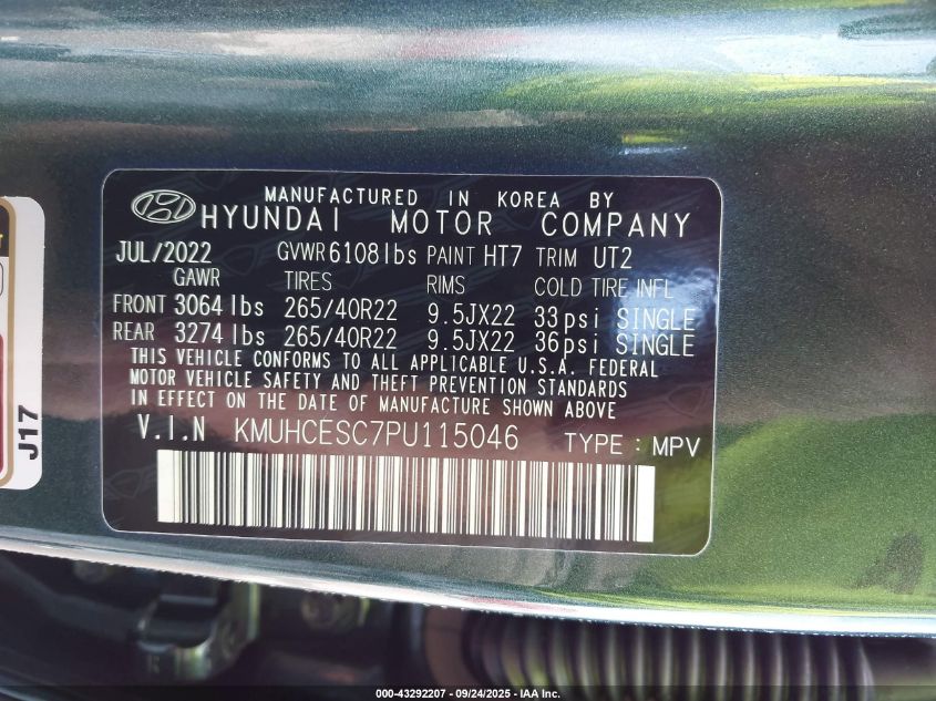 2023 Genesis Gv80 3.5T Awd VIN: KMUHCESC7PU115046 Lot: 43292207