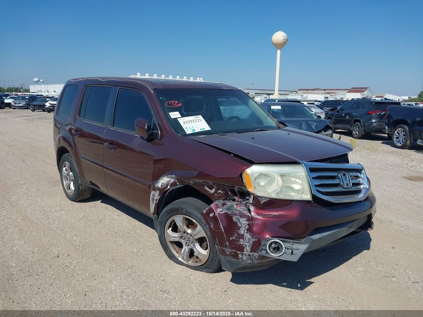 Vin: 5fnyf3h53db004912, lot: 43786830, honda pilot ex-l 20131