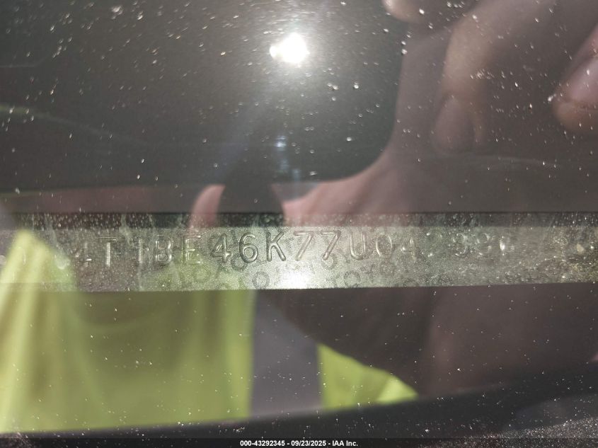 2007 Toyota Camry Le VIN: 4T1BE46K77U042996 Lot: 43292345