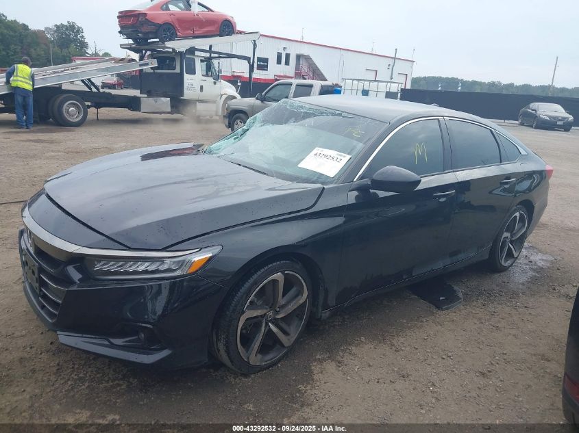 2021 Honda Accord Sport VIN: 1HGCV1F32MA110555 Lot: 43292532