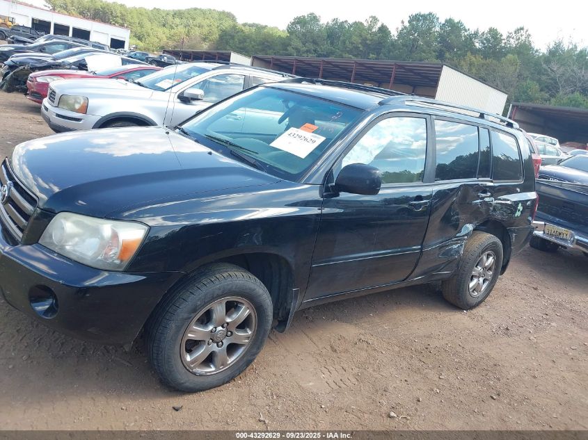 2007 Toyota Highlander V6 VIN: JTEEP21A770203154 Lot: 43292629