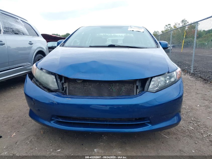2012 Honda Civic Lx VIN: 19XFB2F56CE022664 Lot: 43292807