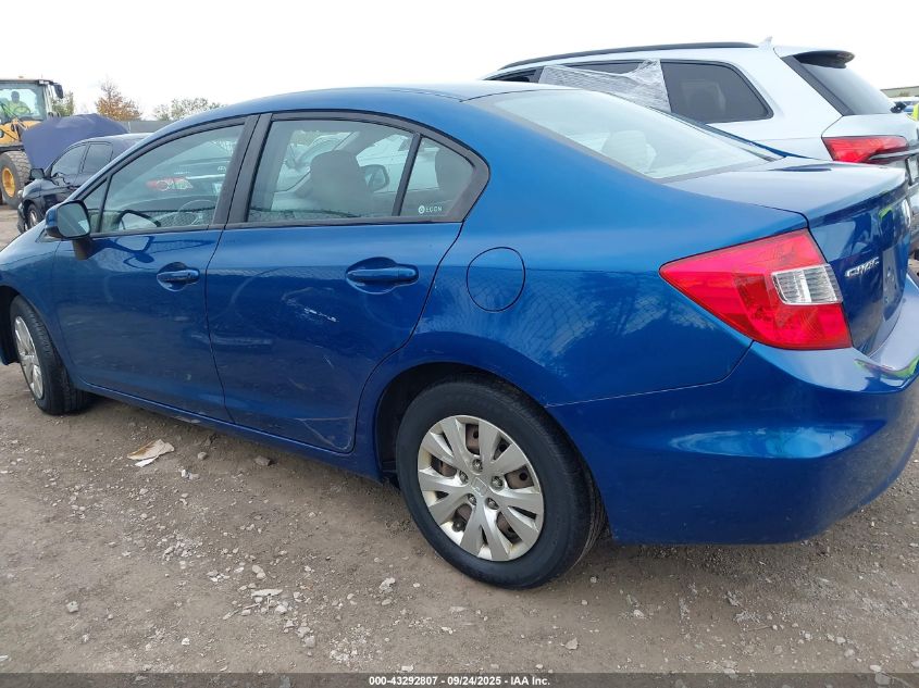 2012 Honda Civic Lx VIN: 19XFB2F56CE022664 Lot: 43292807