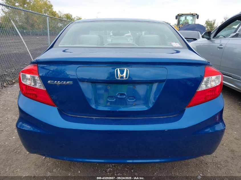 2012 Honda Civic Lx VIN: 19XFB2F56CE022664 Lot: 43292807