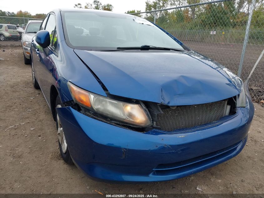 2012 Honda Civic Lx VIN: 19XFB2F56CE022664 Lot: 43292807