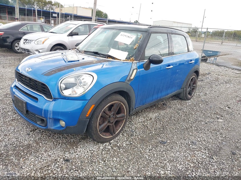 Vin: wmwzc3c56bwn25968, lot: 43787422, mini cooper s countryman 20112