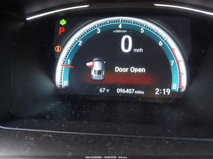 2019 Honda Civic Ex VIN: SHHFK7H6XKU401399 Lot: 43292956