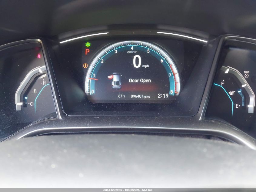 2019 Honda Civic Ex VIN: SHHFK7H6XKU401399 Lot: 43292956