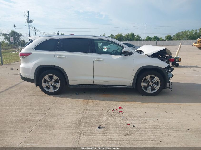2015 Toyota Highlander Limited V6 VIN: 5TDYKRFH0FS073079 Lot: 43293028