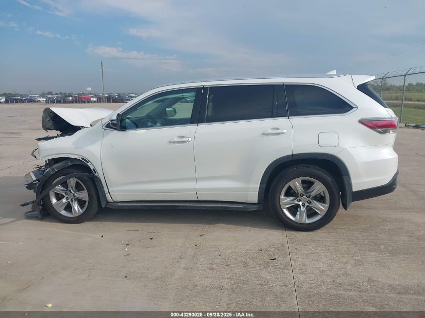 2015 Toyota Highlander Limited V6 VIN: 5TDYKRFH0FS073079 Lot: 43293028