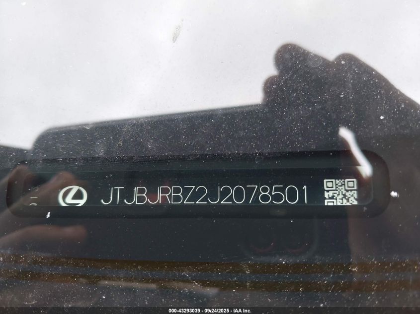 2018 Lexus Nx 300H VIN: JTJBJRBZ2J2078501 Lot: 43293039