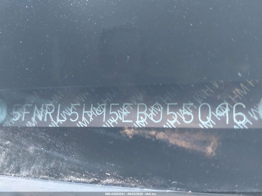 2014 Honda Odyssey Touring/Touring Elite VIN: 5FNRL5H95EB055096 Lot: 43293341