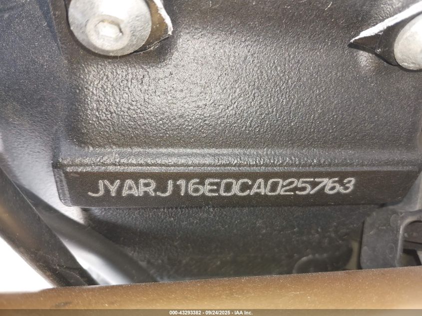 2012 Yamaha Yzfr6 VIN: JYARJ16E0CA025763 Lot: 43293382