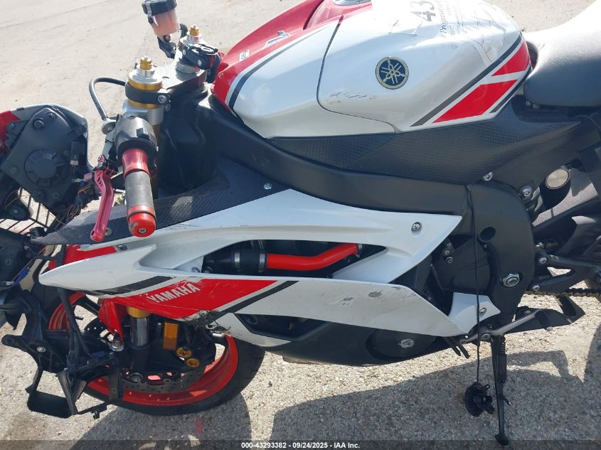 2012 Yamaha Yzfr6 VIN: JYARJ16E0CA025763 Lot: 43293382