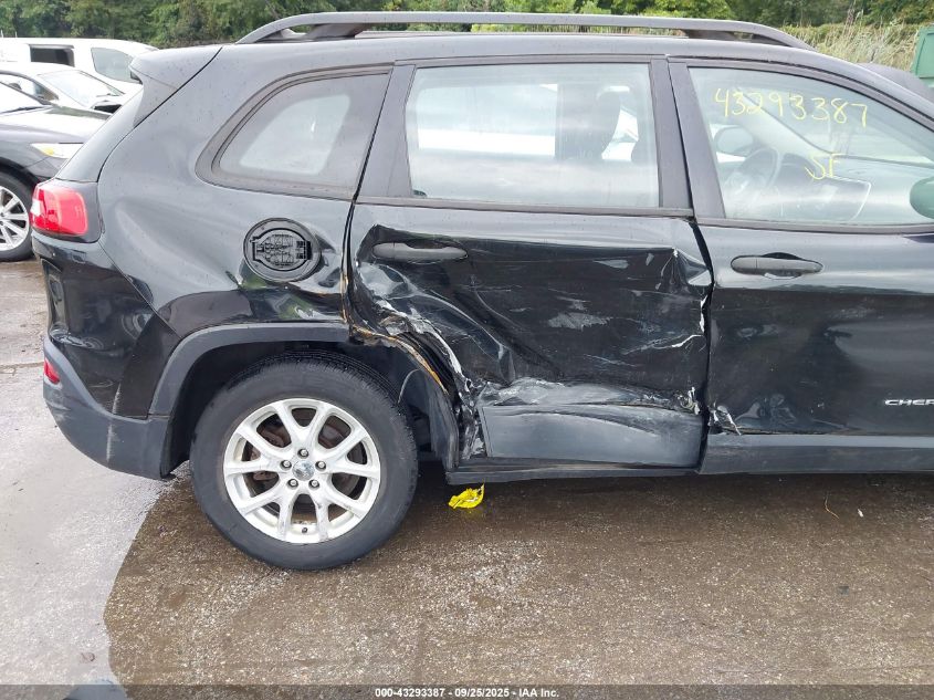 2015 Jeep Cherokee Sport VIN: 1C4PJLAB1FW585609 Lot: 43293387