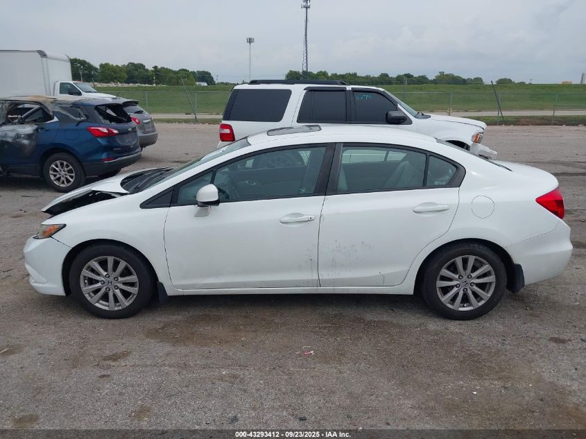 2012 Honda Civic Ex VIN: 19XFB2F84CE109134 Lot: 43293412