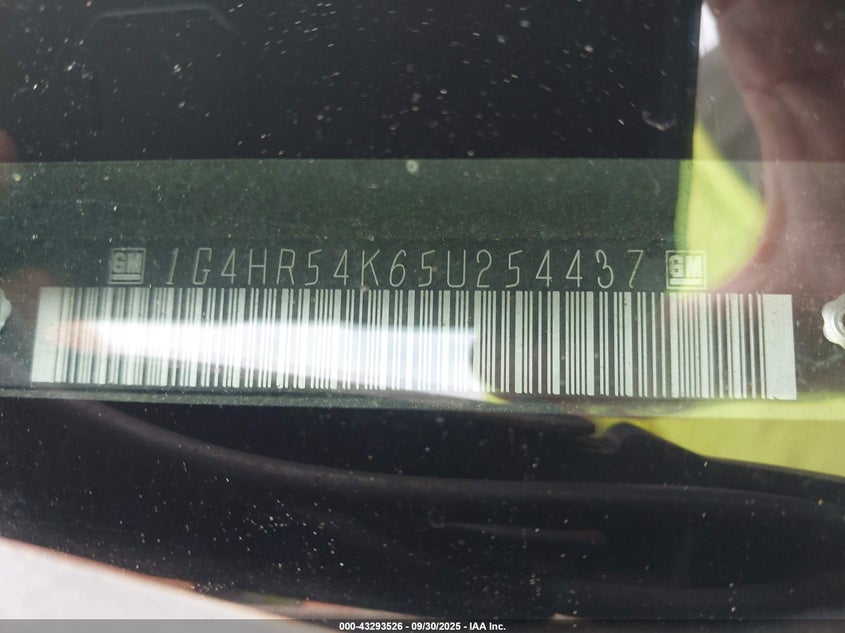 2005 Buick Lesabre Limited VIN: 1G4HR54K65U254437 Lot: 43293526