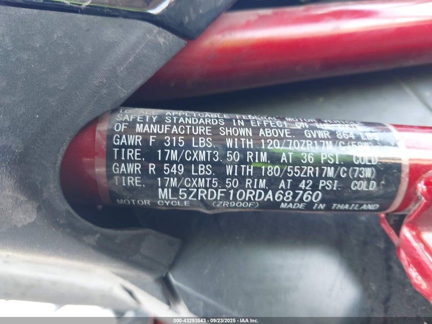 ML5ZRDF10RDA68760 2024 KAWASAKI ZR photo no. 10
