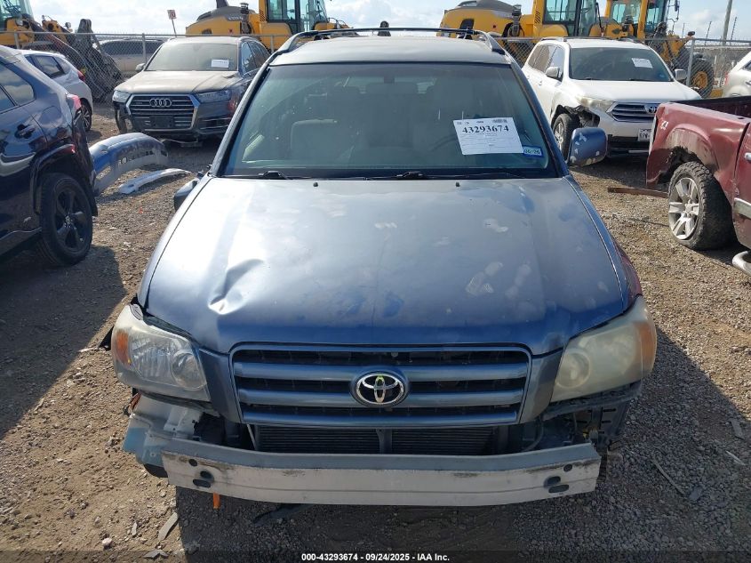 2005 Toyota Highlander V6 VIN: JTEDP21A050082749 Lot: 43293674