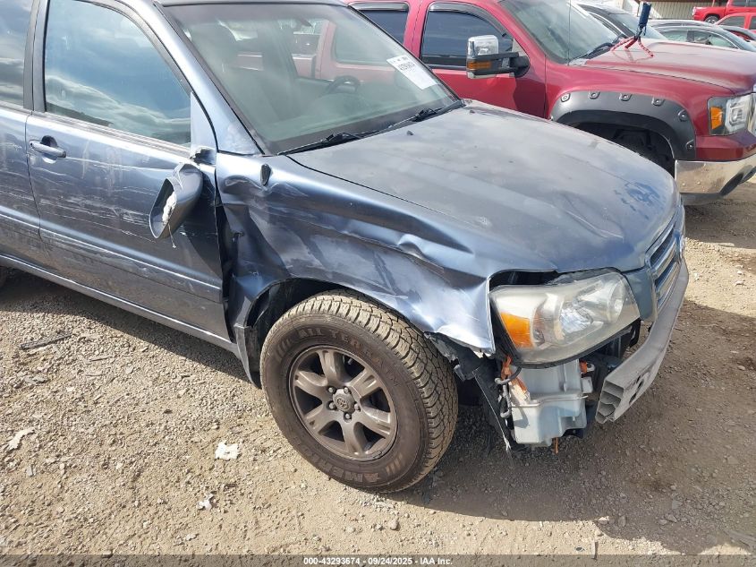 2005 Toyota Highlander V6 VIN: JTEDP21A050082749 Lot: 43293674