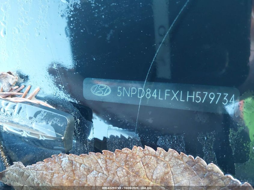 2020 Hyundai Elantra Sel VIN: 5NPD84LFXLH579734 Lot: 43293749