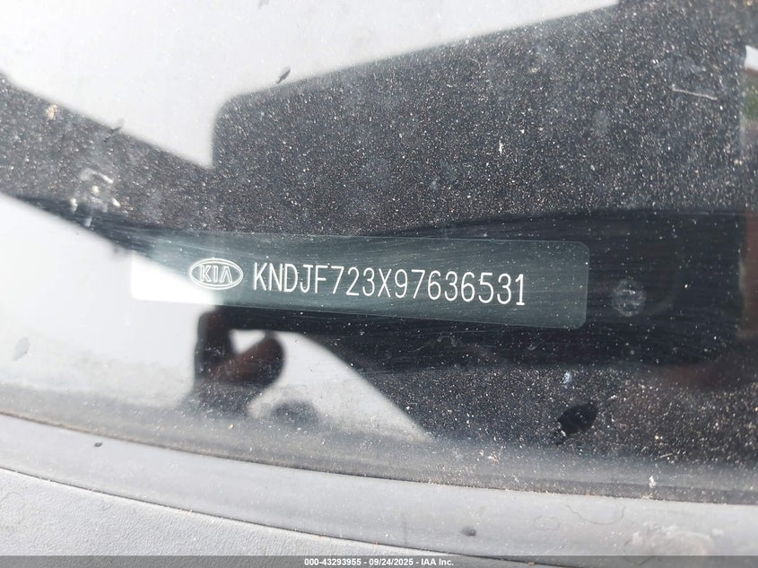 2009 Kia Sportage Lx V6 VIN: KNDJF723X97636531 Lot: 43293955