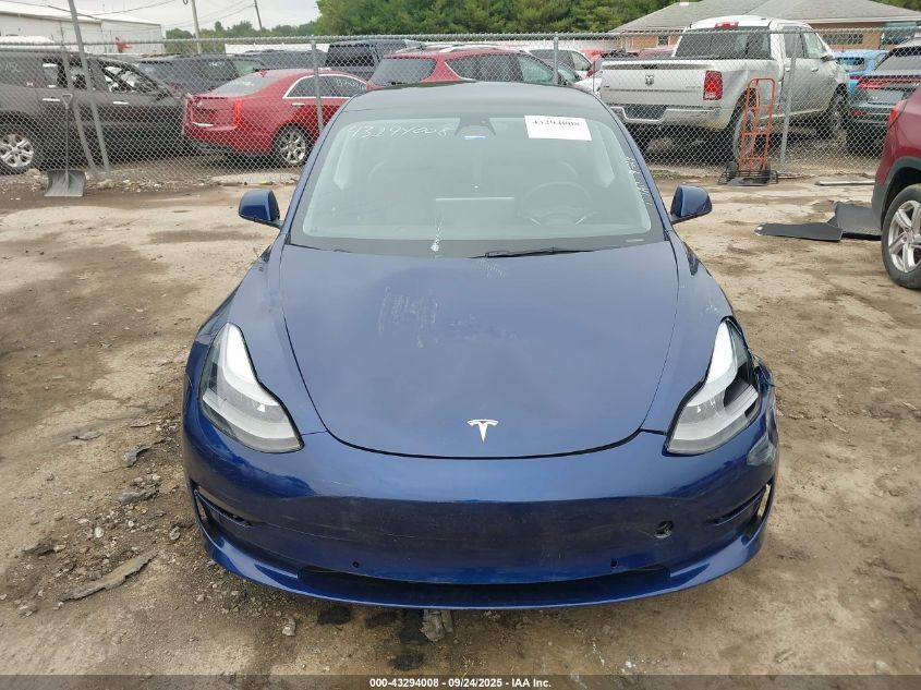 2022 Tesla Model 3 Performance Dual Motor All-Wheel Drive VIN: 5YJ3E1EC7NF307648 Lot: 43294008