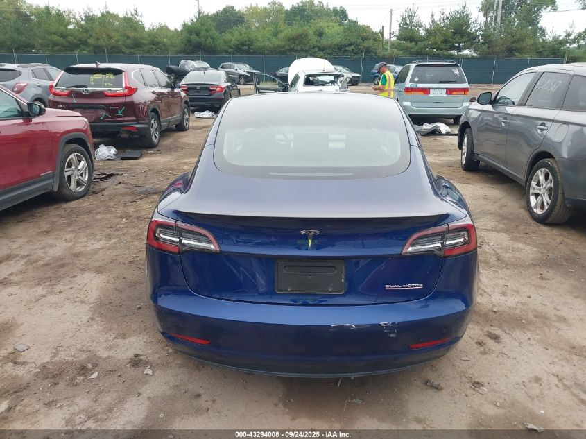 2022 Tesla Model 3 Performance Dual Motor All-Wheel Drive VIN: 5YJ3E1EC7NF307648 Lot: 43294008