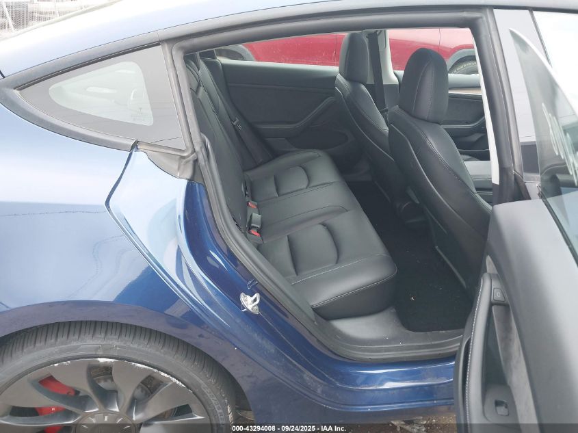 2022 Tesla Model 3 Performance Dual Motor All-Wheel Drive VIN: 5YJ3E1EC7NF307648 Lot: 43294008