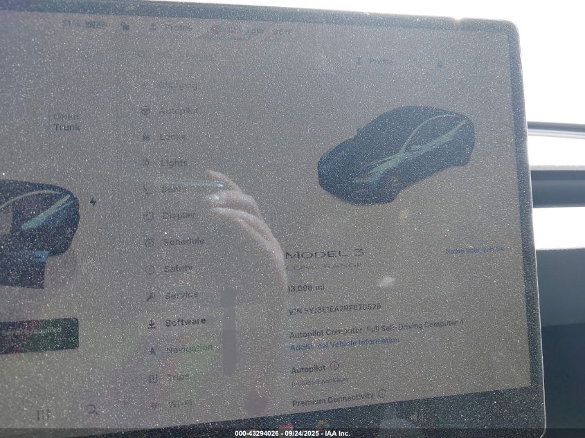 2024 Tesla Model 3 Long Range Dual Motor All-Wheel Drive/Rear-Wheel Drive VIN: 5YJ3E1EA2RF870529 Lot: 43294026