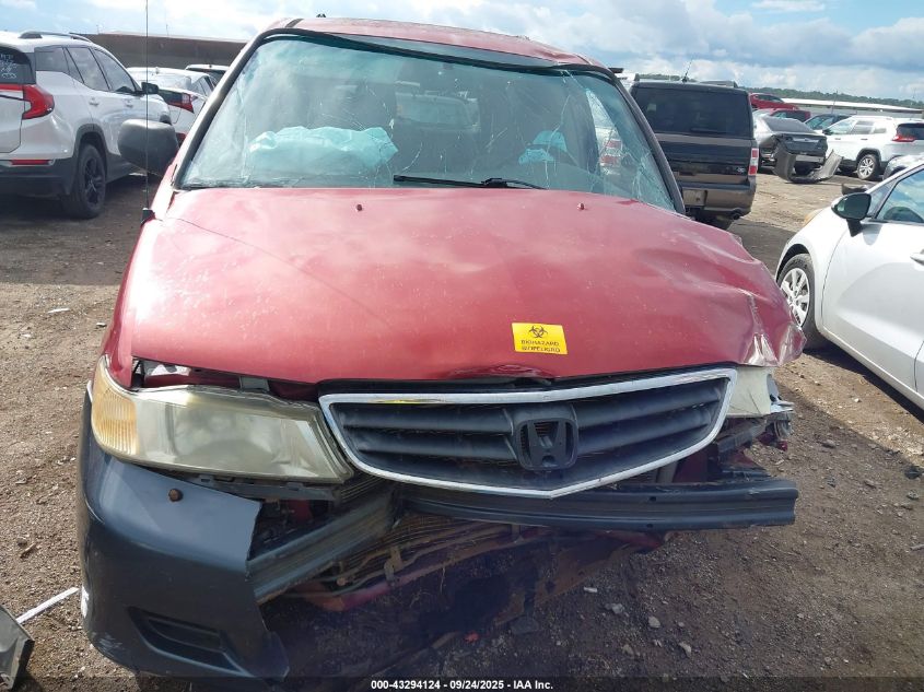 2002 Honda Odyssey Ex VIN: 2HKRL18682H534706 Lot: 43294124