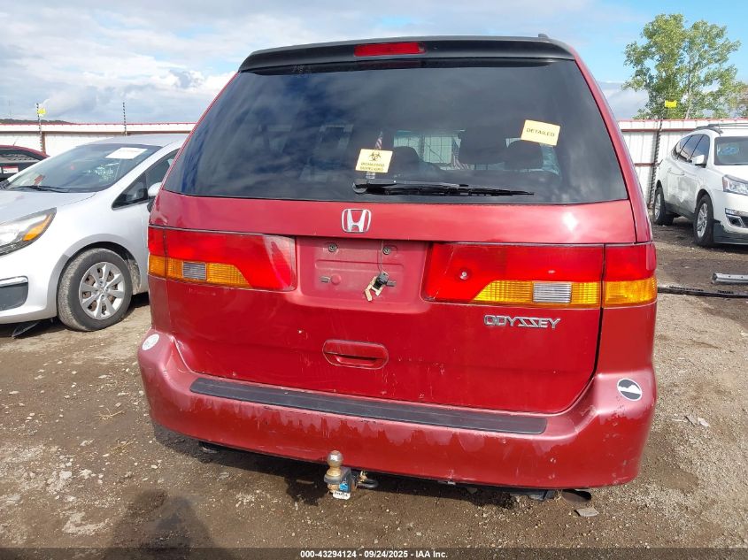 2002 Honda Odyssey Ex VIN: 2HKRL18682H534706 Lot: 43294124