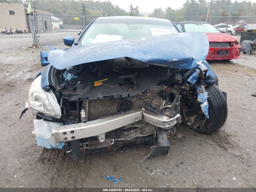 2010 Infiniti G37X VIN: JN1CV6EL5AM150817 Lot: 43294192