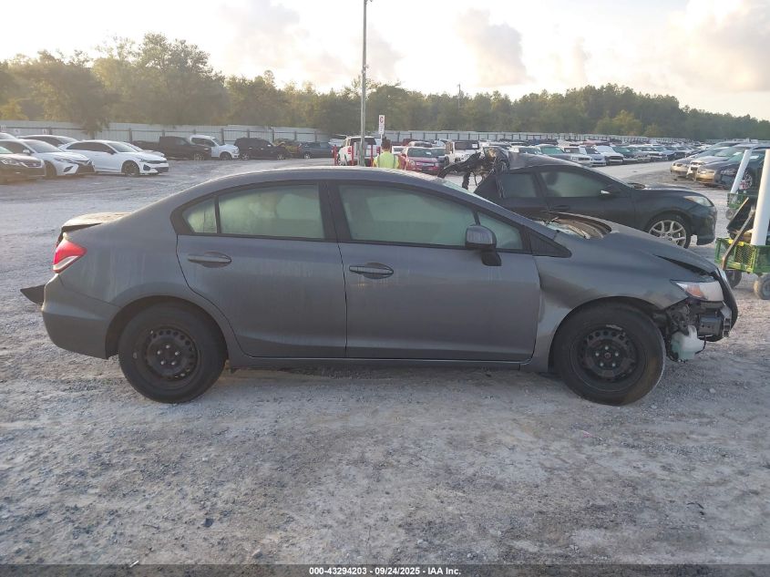 2013 Honda Civic Lx VIN: 19XFB2F52DE058658 Lot: 43294203