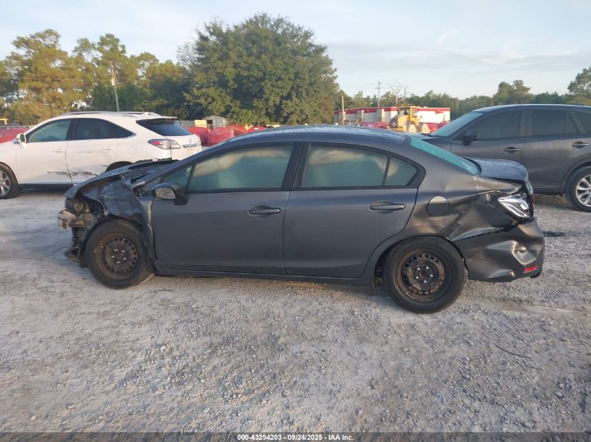 2013 Honda Civic Lx VIN: 19XFB2F52DE058658 Lot: 43294203