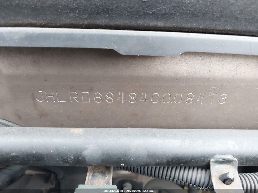 2004 Honda Cr-V Lx VIN: JHLRD68484C008473 Lot: 43294230