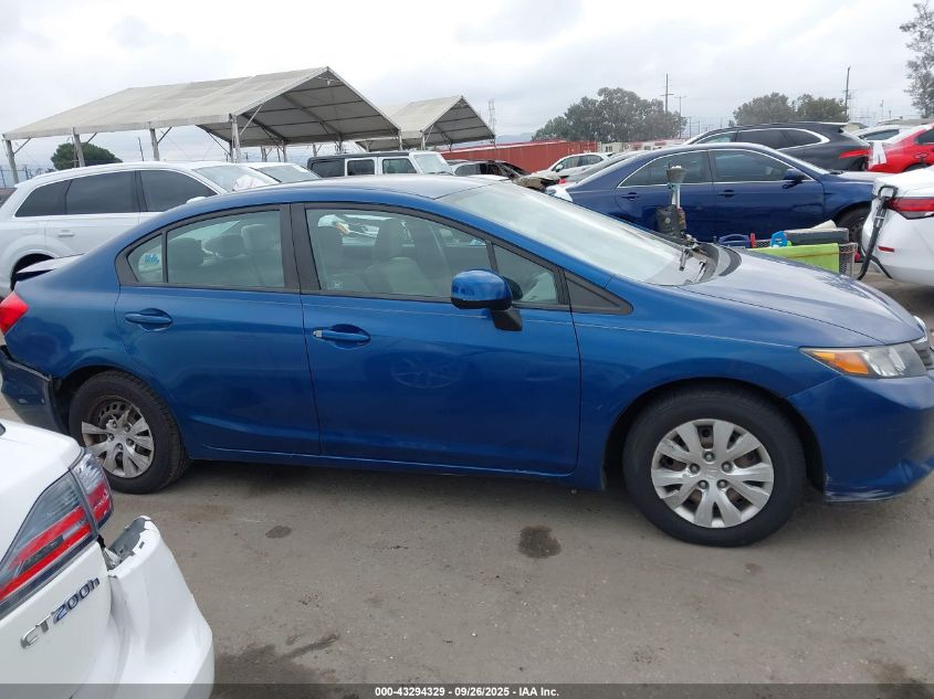 2012 Honda Civic Lx VIN: 19XFB2F51CE361994 Lot: 43294329