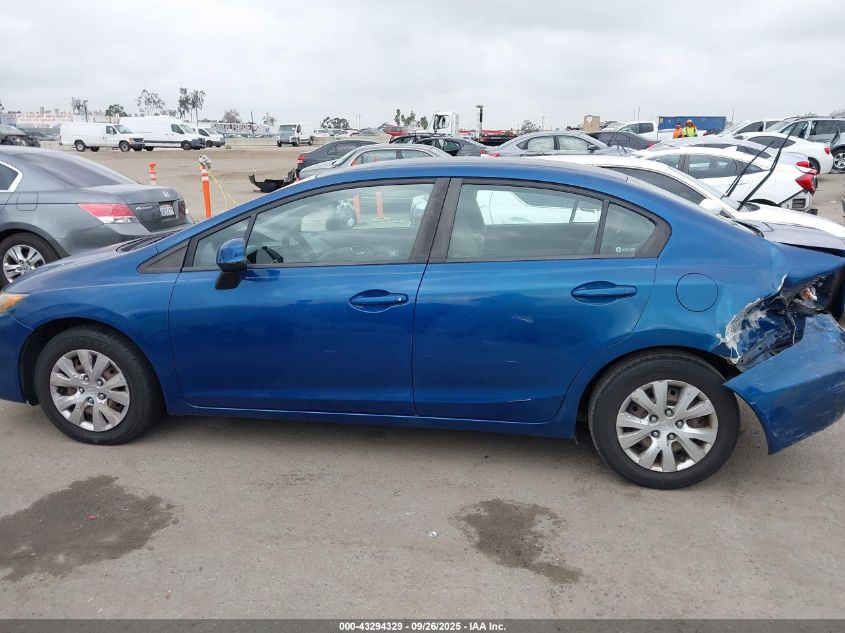 2012 Honda Civic Lx VIN: 19XFB2F51CE361994 Lot: 43294329