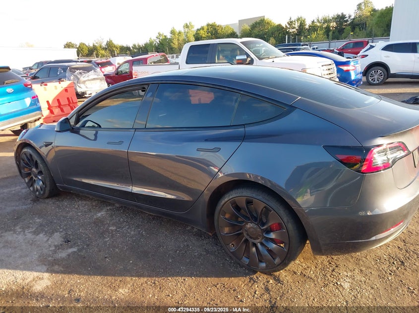 2023 Tesla Model 3 Performance Dual Motor All-Wheel Drive VIN: 5YJ3E1EC2PF491559 Lot: 43294335