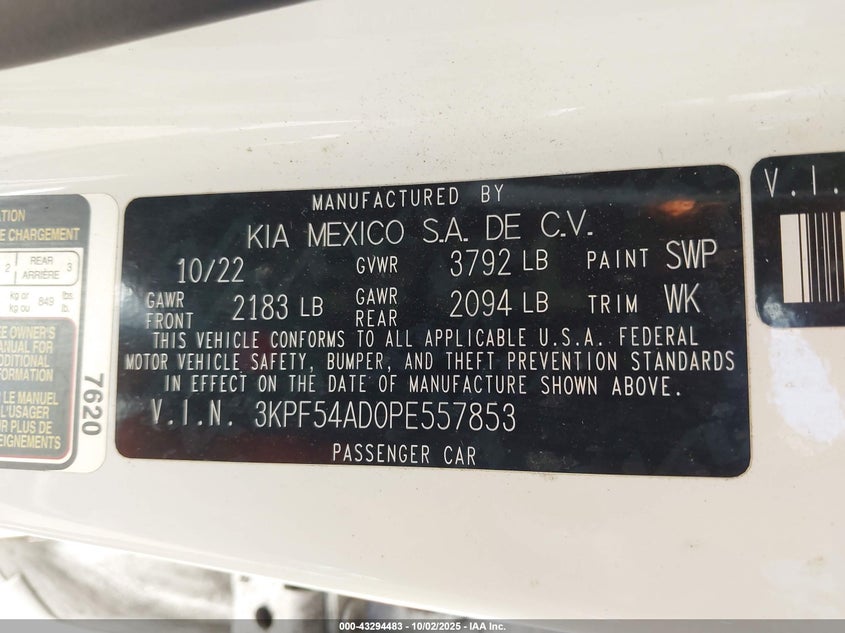 3KPF54AD0PE557853 2023 KIA FORTE photo no. 9