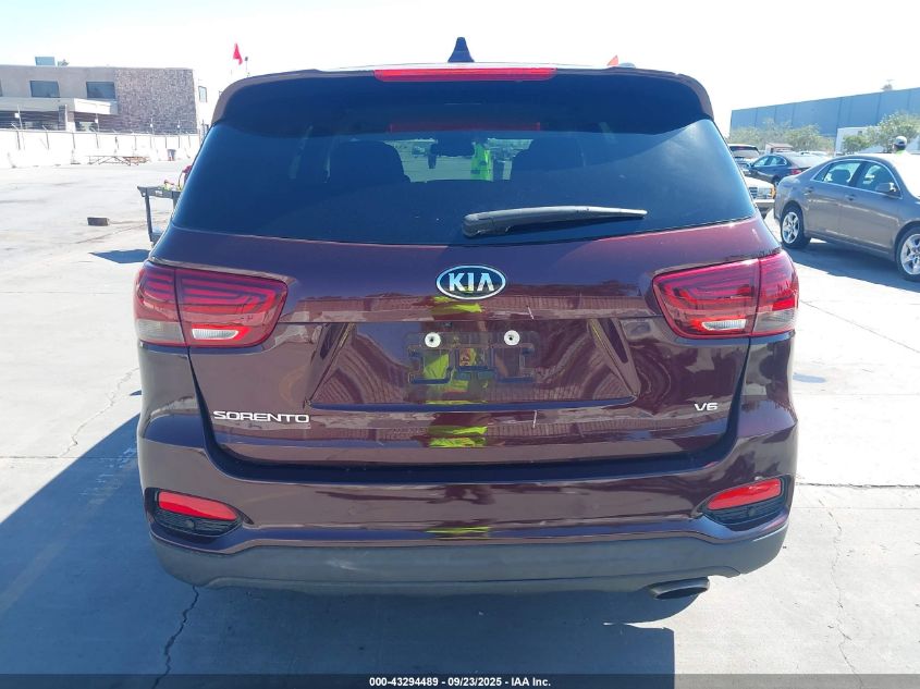 2019 Kia Sorento 3.3L Lx VIN: 5XYPG4A54KG533333 Lot: 43294489