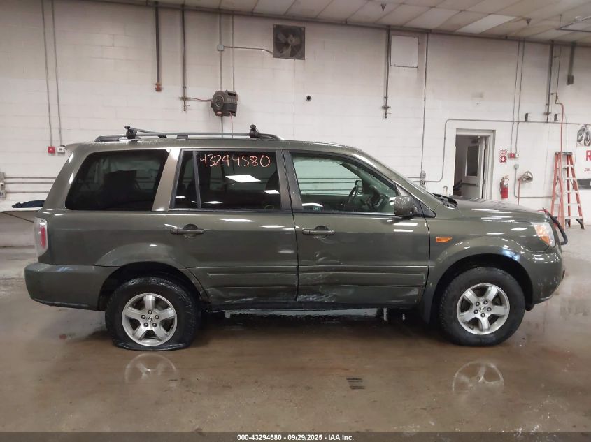 2006 Honda Pilot Ex-L VIN: 2HKYF18726H500357 Lot: 43294580