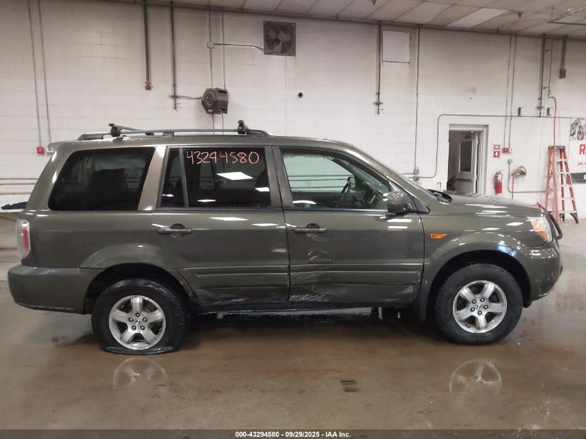 2006 Honda Pilot Ex-L VIN: 2HKYF18726H500357 Lot: 43294580