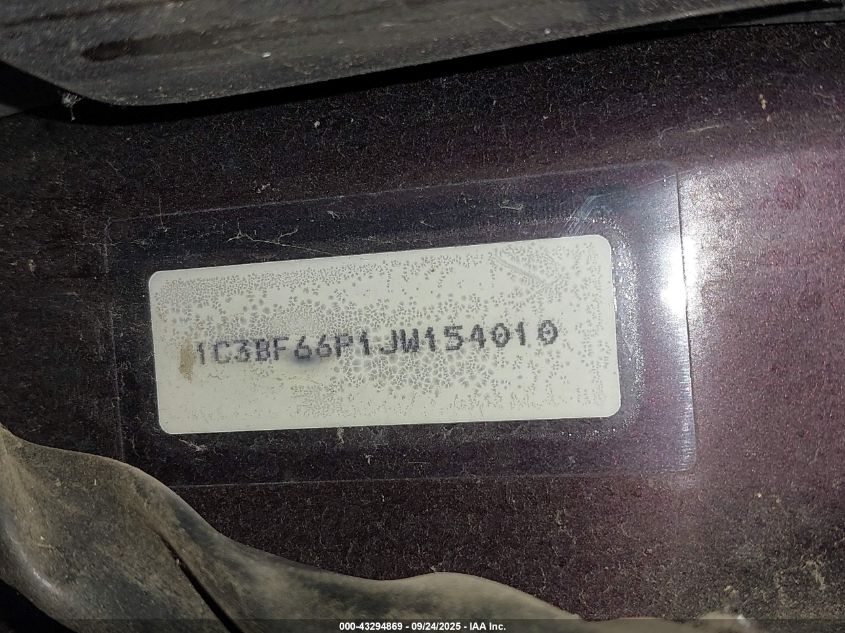 1988 Chrysler Fifth Avenue VIN: 1C3BF66P1JW154010 Lot: 43294869