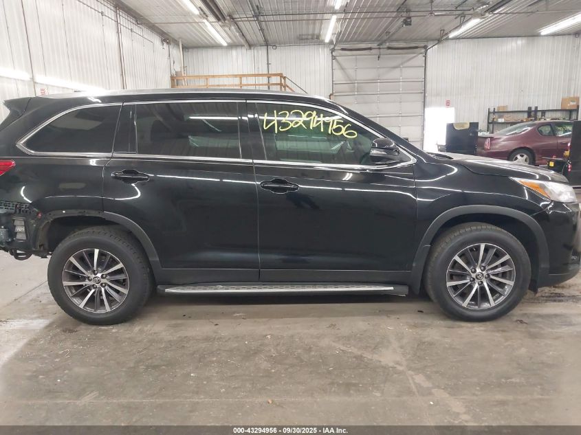 2019 Toyota Highlander Xle VIN: 5TDKZRFH3KS567514 Lot: 43294956