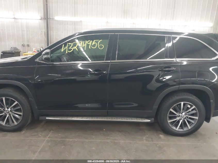 2019 Toyota Highlander Xle VIN: 5TDKZRFH3KS567514 Lot: 43294956
