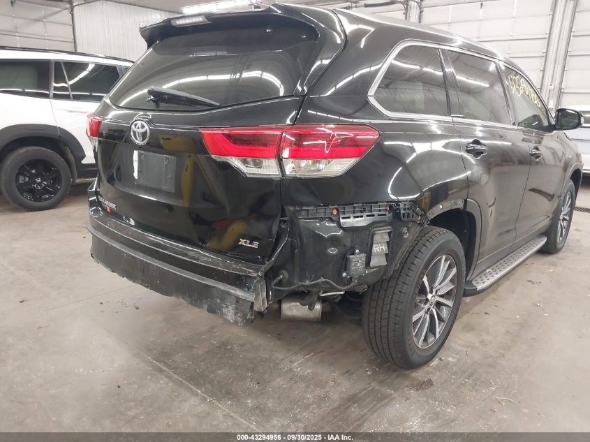2019 Toyota Highlander Xle VIN: 5TDKZRFH3KS567514 Lot: 43294956