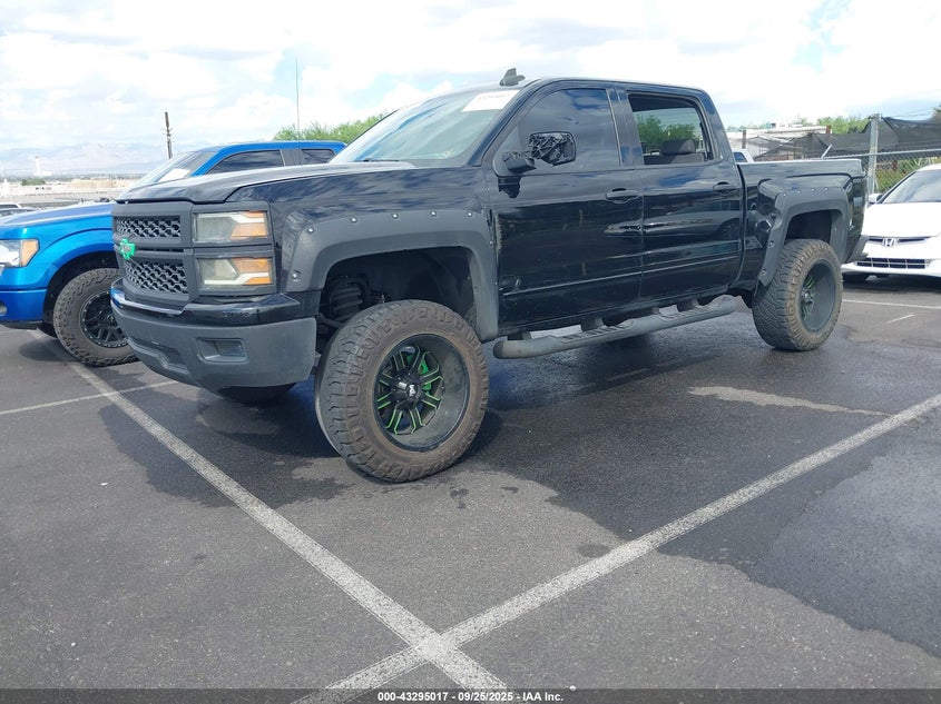 2015 Chevrolet Silverado 1500 1Lt black truck gasoline 3GCPCREC1FG472404 photo #3