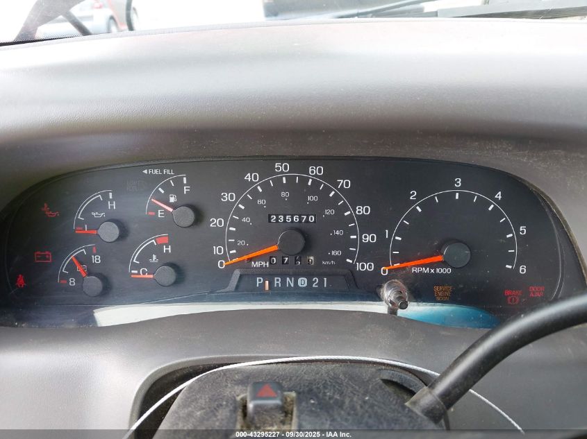 2001 Ford F-250 Lariat/Xl/Xlt VIN: 1FTNX21LX1ED89742 Lot: 43295227