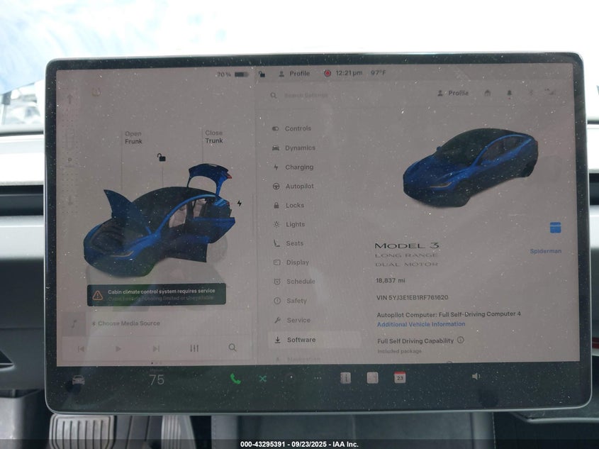 2024 Tesla Model 3 Long Range Dual Motor All-Wheel Drive VIN: 5YJ3E1EB1RF761620 Lot: 43295391